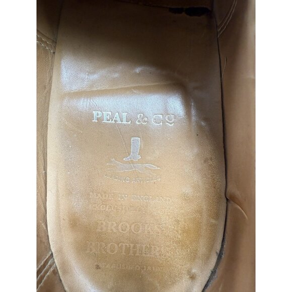 Brooks Brothers Peal & Co Shoes Mens Size 11.5 D Captoe Oxford Brown Leather - Picture 11 of 14